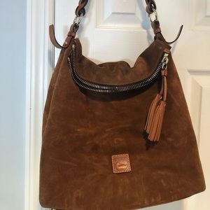 COPY - Dooney & Bourke large brown suede hobo